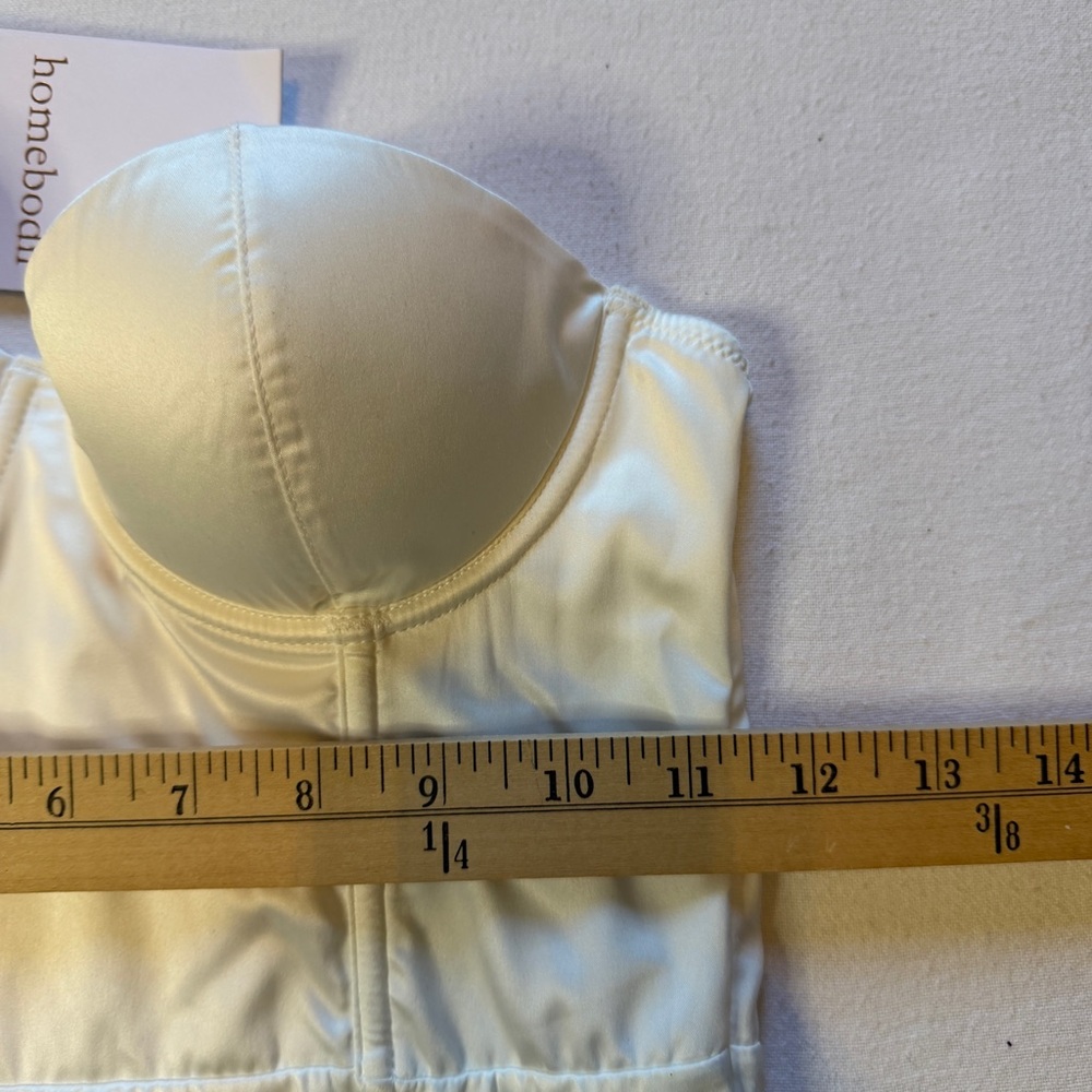 Homebodii Brooklyn‎ Bodysuit White Satin Corset Women Size XS NWT - Picture 10 of 11